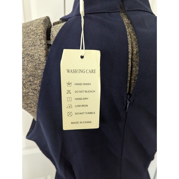 Manydress Womens Halter Ruched Dress Cocktail Bodycon Slim Mini Wrap Dress M - Picture 7 of 16